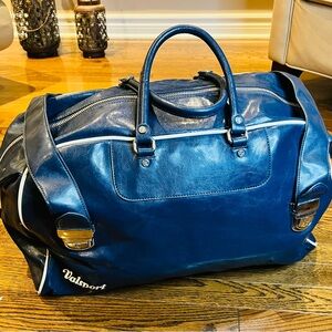 Valsport Italia Retro Football Travel Duffle Bag Blue White Gym Bag